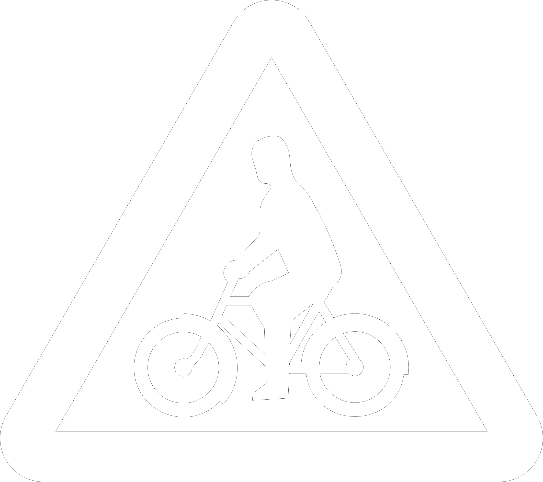 Bicycles Roadsign Clip Art Laser Cut Svg File Free Vectors
